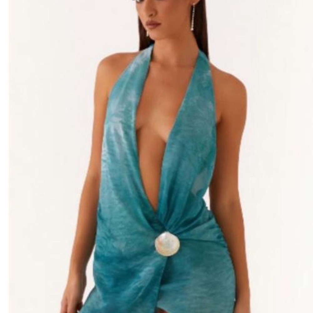 Peppermayo Exclusive - Eleanora Plunge Scarf Mini Dress